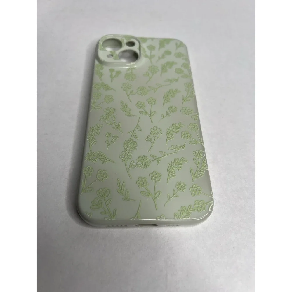 Iphone 13 Case Plastic Flexible Feminine‎ Floral Mint Greene